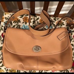 Coach Tan Leather Crossbody. Never used.